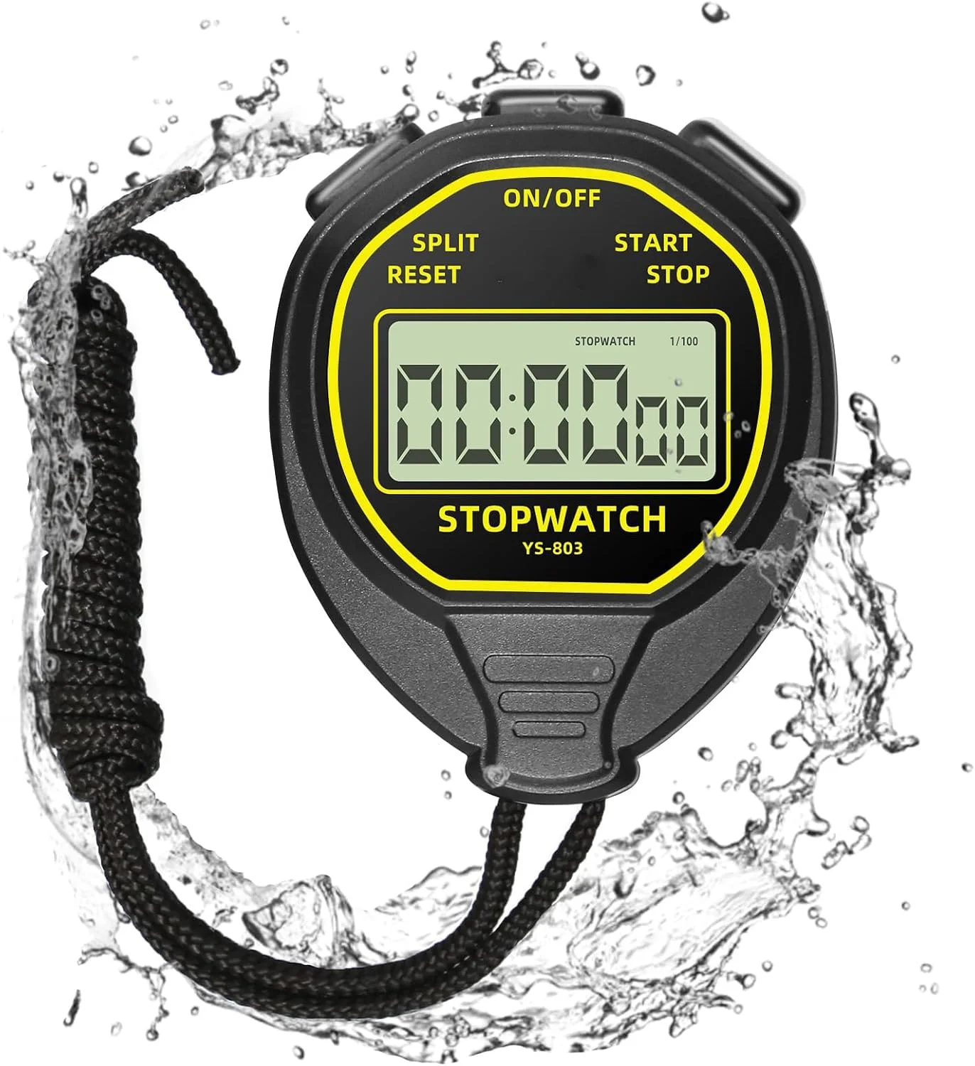 تایمر کرنومتر دیجیتال KASTWAVE، ضدآب با صفحه نمایش بزرگ، ساده و بی صدا، با عملکرد روشن/خاموش، بدون ساعت، بدون تقویم، بدون زنگ هشدار برای بیسبال، شنا، دویدن، تمرین، کودکان، مربیان، مشکی تایمر کرنومتر دیجیتال KASTWAVE، ضدآب با صفحه نمایش بزرگ، ساده و بی صدا، با عملکرد روشن/خاموش، بدون ساعت، بدون تقویم، بدون زنگ هشدار برای بیسبال، شنا، دویدن، تمرین، کودکان، مربیان، مشکی