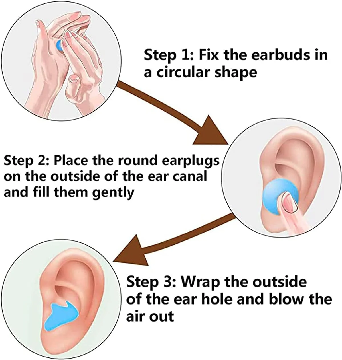 گوشی های سیلیکونی خواب KASTWAVE با محافظت در برابر نویز بالا، ضد آب برای خواب، مطالعه، شنا و حذف نویز (3 جفت)