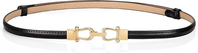 کمربند باریک چرمی زنانه قابل تنظیم، سایز آزاد