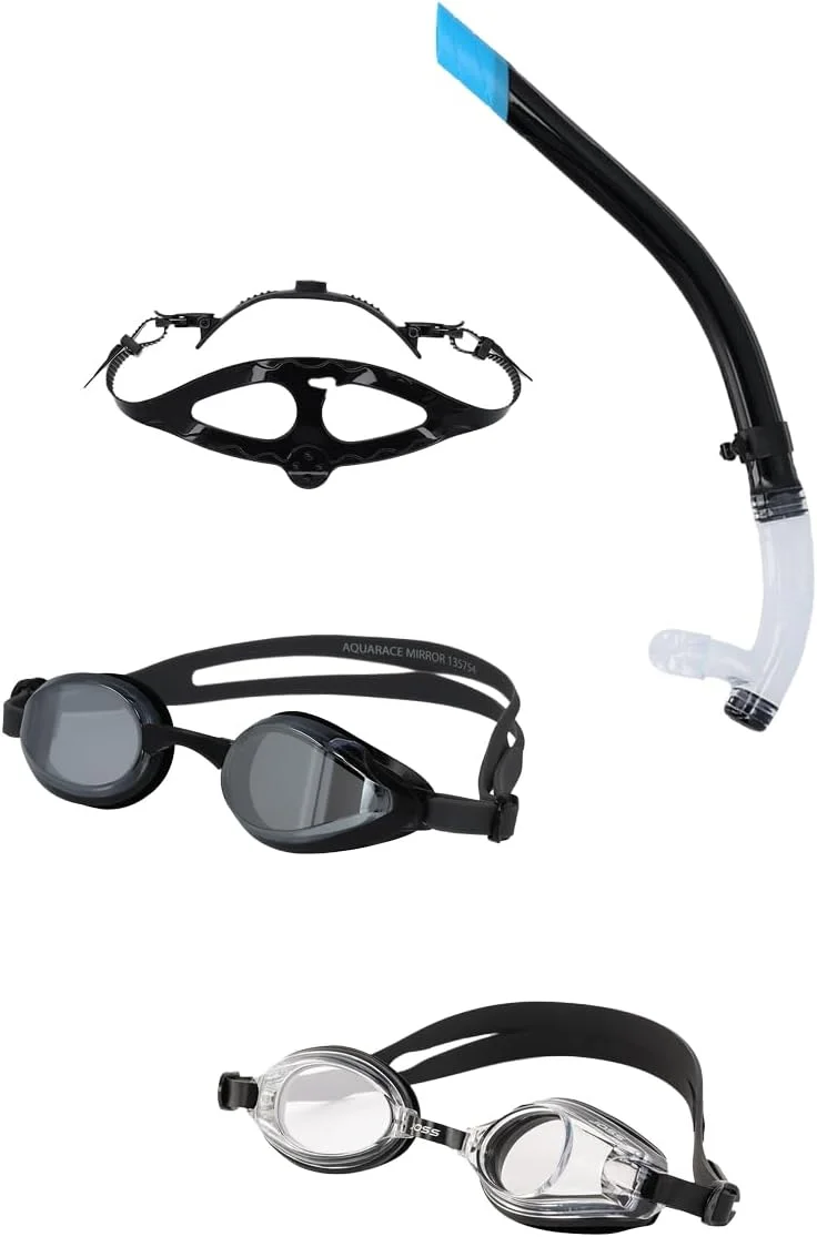 ست شنا و ورزشی 3 تکه جاس - لوله BQ، عینک شنای بزرگسالان Core و عینک شنای بزرگسالان Aquarace - لنزهای شفاف و محافظت شده در برابر اشعه ماوراء بنفش، ضد مه، تناسب قابل تنظیم برای استخر، ساحل و لباس های فعال ست شنا و ورزشی 3 تکه جاس - لوله BQ، عینک شنای بزرگسالان Core و عینک شنای بزرگسالان Aquarace - لنزهای شفاف و محافظت شده در برابر اشعه ماوراء بنفش، ضد مه، تناسب قابل تنظیم برای استخر، ساحل و لباس های فعال