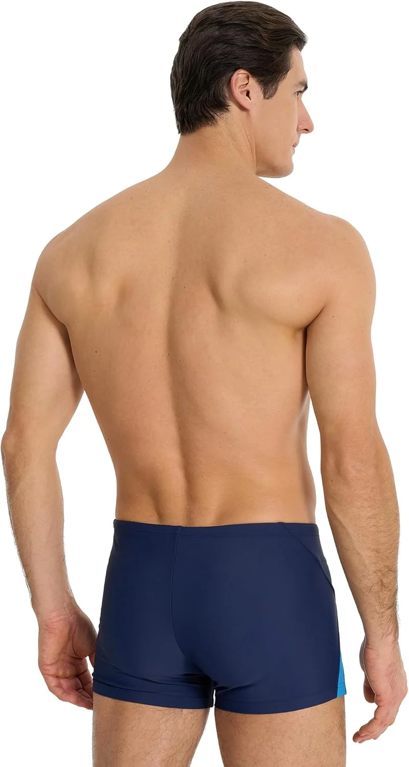 شورت شنا مردانه مشکی – فناوری Creora Highclo، مقاوم در برابر اشعه ماوراء بنفش، کمر قابل تنظیم با بند، بادوام برای ورزش های آبی