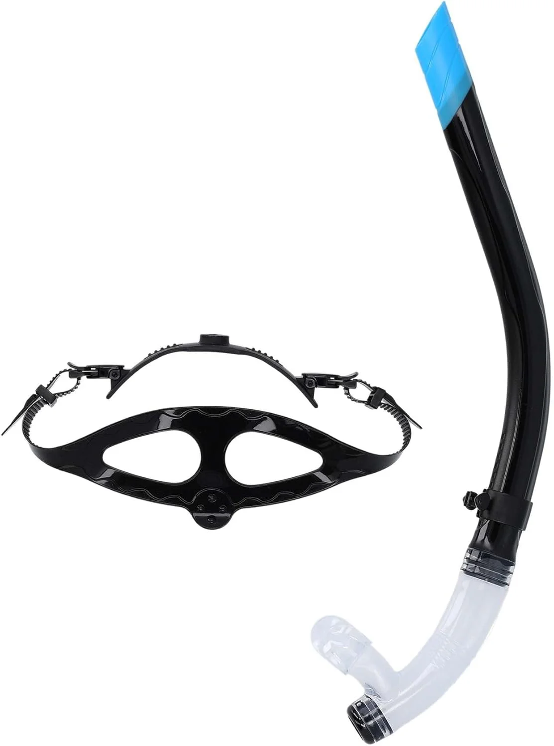 ست شنا و ورزشی 3 تکه جاس - لوله BQ، عینک شنای بزرگسالان Core و عینک شنای بزرگسالان Aquarace - لنزهای شفاف و محافظت شده در برابر اشعه ماوراء بنفش، ضد مه، تناسب قابل تنظیم برای استخر، ساحل و لباس های فعال