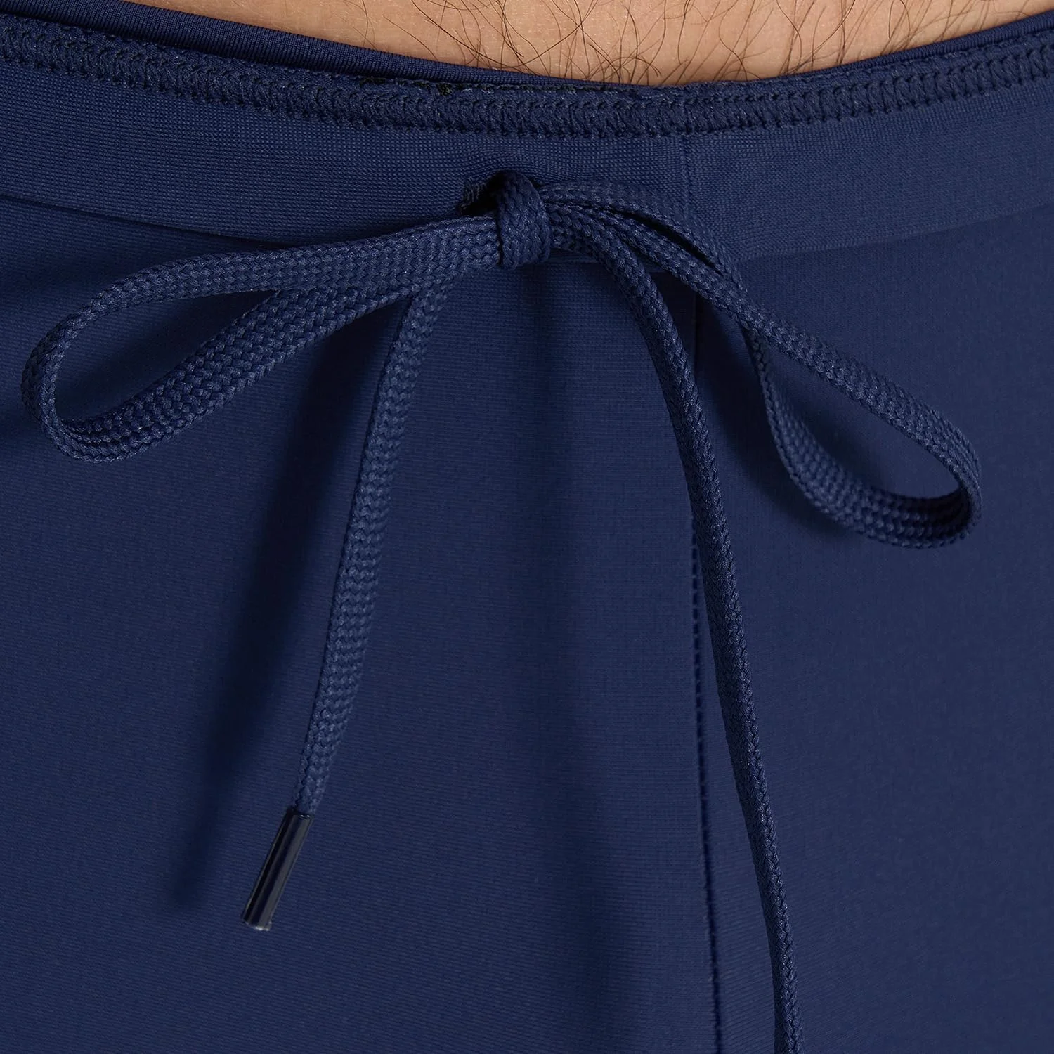 شورت شنا مردانه مشکی – فناوری Creora Highclo، مقاوم در برابر اشعه ماوراء بنفش، کمر قابل تنظیم با بند، بادوام برای ورزش های آبی