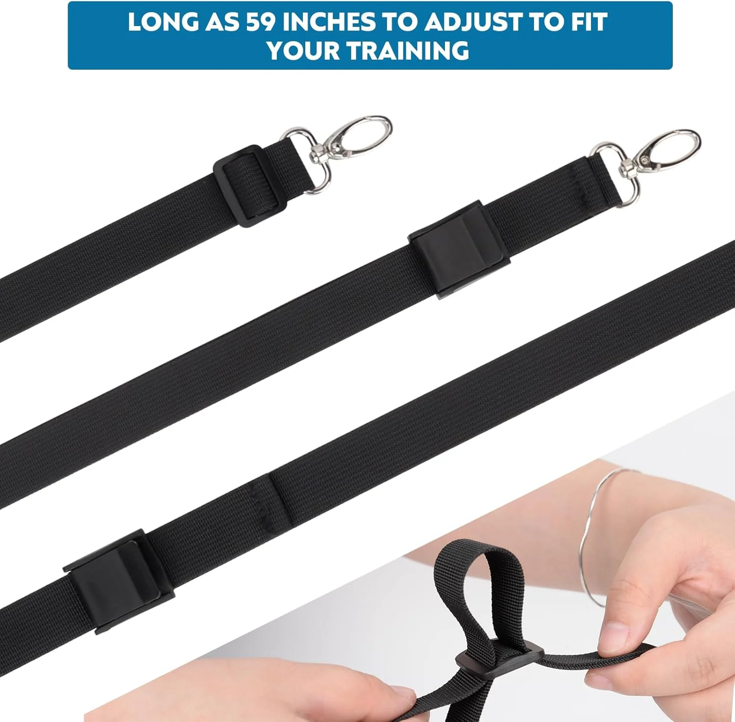 مجموعه تجهیزات تمرین مقاومت شنا Hikeen با 3 چتر و کمربند شنا با طول قابل تنظیم برای بزرگسالان