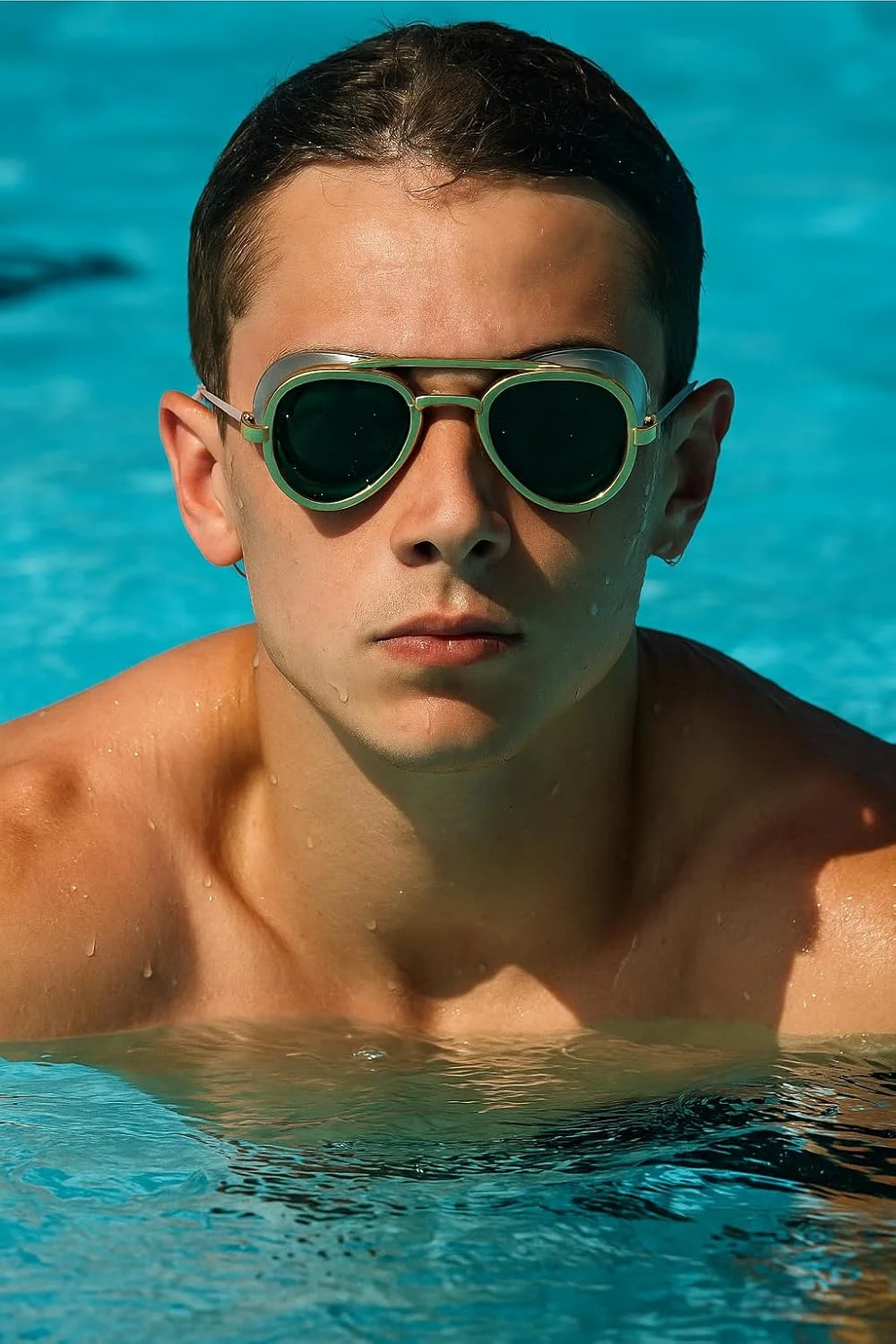 عینک شنای اسپرت | عینک شنا مدل خلبانی | عینک استخری با طراحی جذاب و بند قابل تنظیم