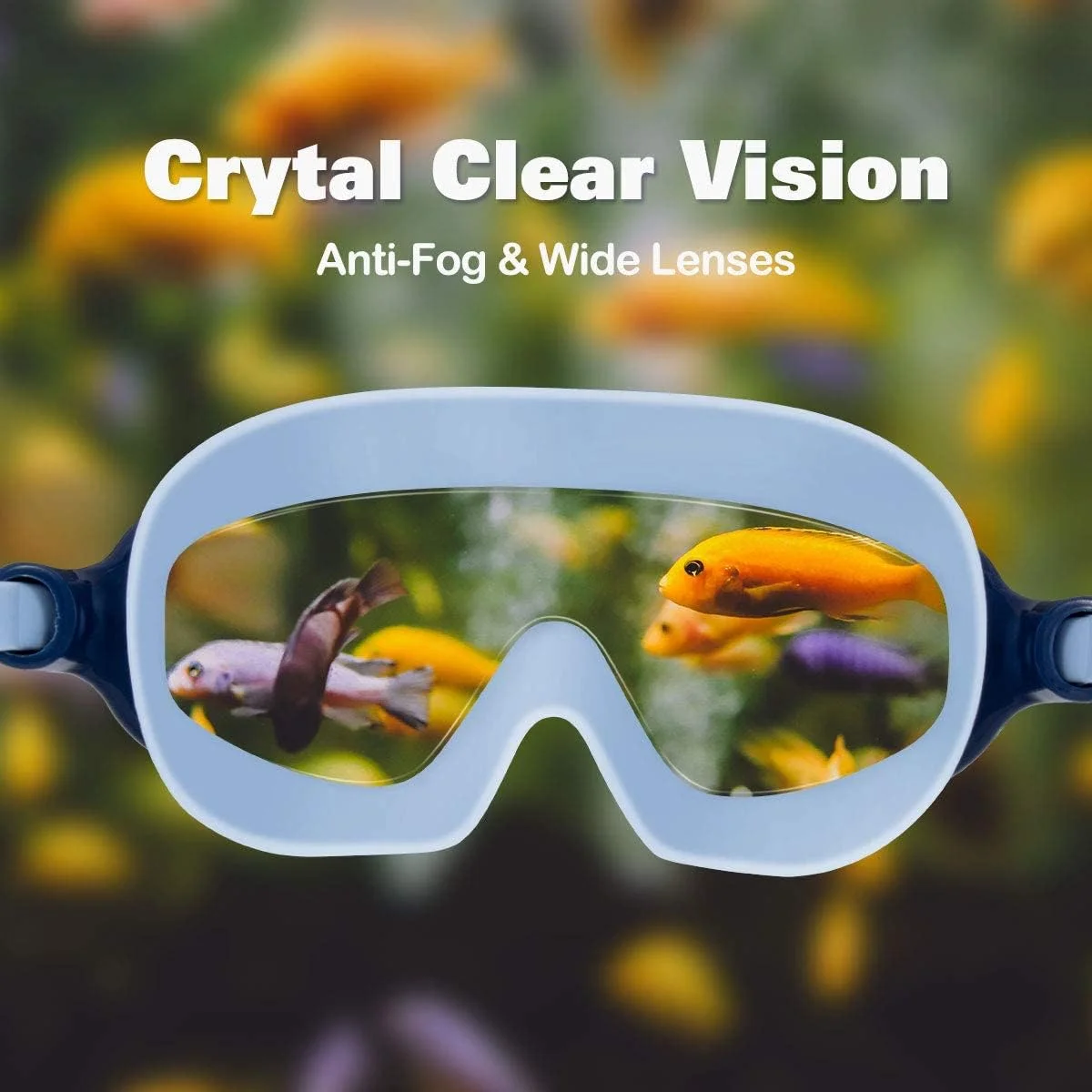 عینک شنا کودک، بسته 2 عددی، ضد بخار، ضد اشعه ماوراء بنفش، دید گسترده، بدون نشتی، مناسب برای کودکان 3 تا 14 سال