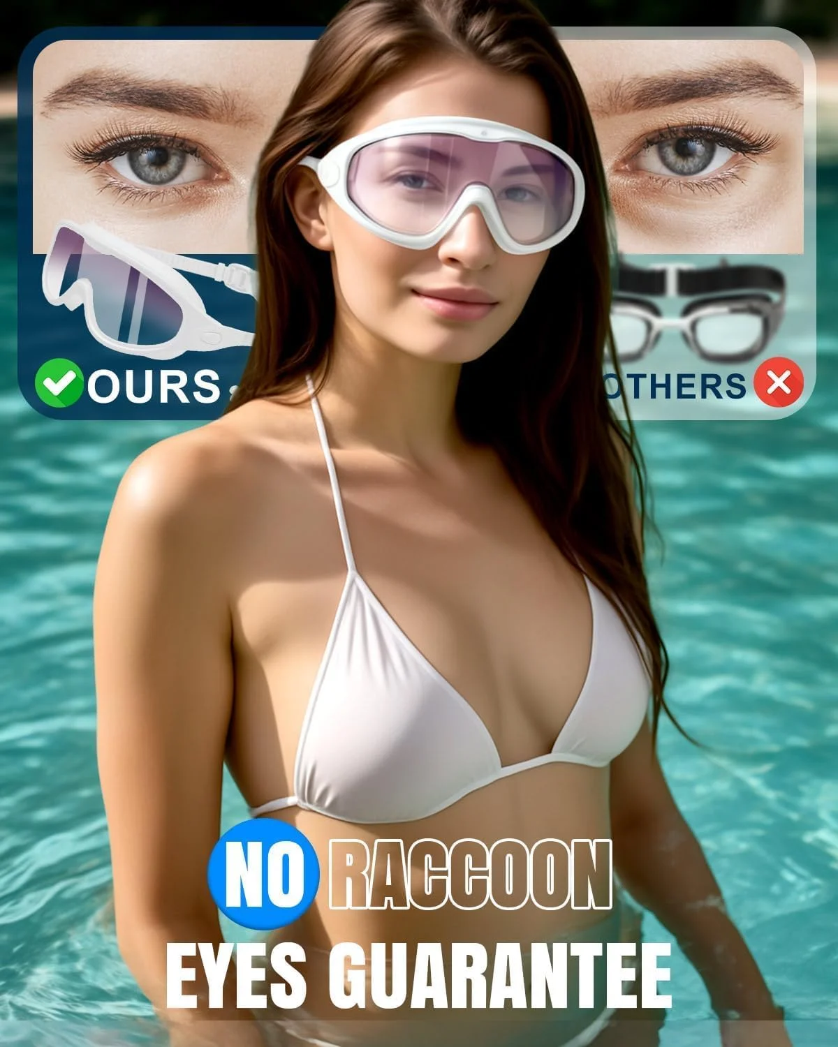 بسته 2 عددی عینک شنا برای بزرگسالان، عینک شنا دید گسترده ضد بخار و محافظت در برابر اشعه ماوراء بنفش، عینک شنا بدون نشتی برای مردان، زنان و جوانان