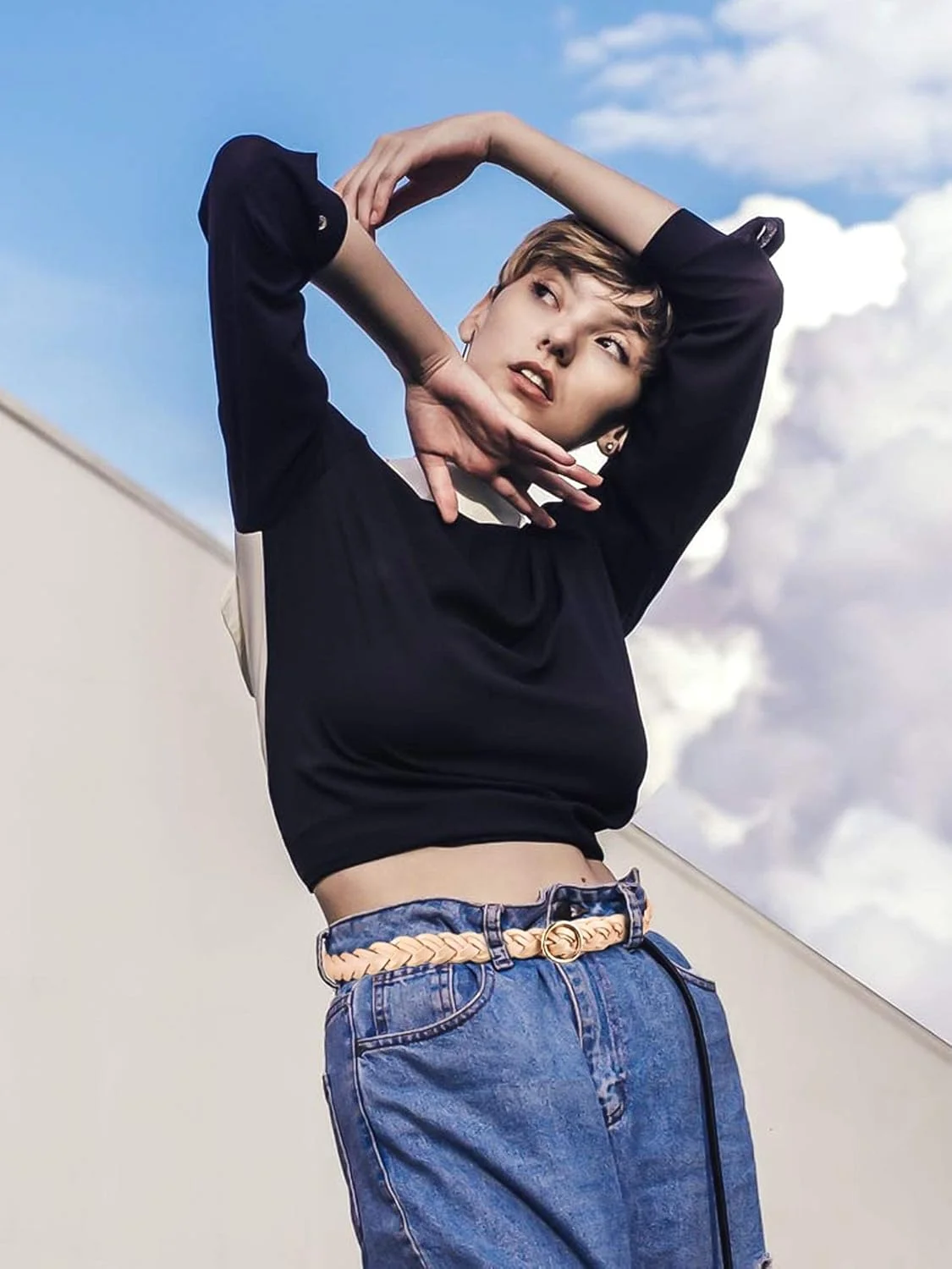 کمربند کشی با سگک فلزی برای لباس رسمی، 3 عدد