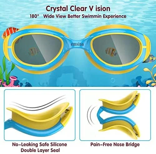 عینک شنا بچه گانه، عینک شنا برای کودکان 3 تا 10 سال دختر و پسر