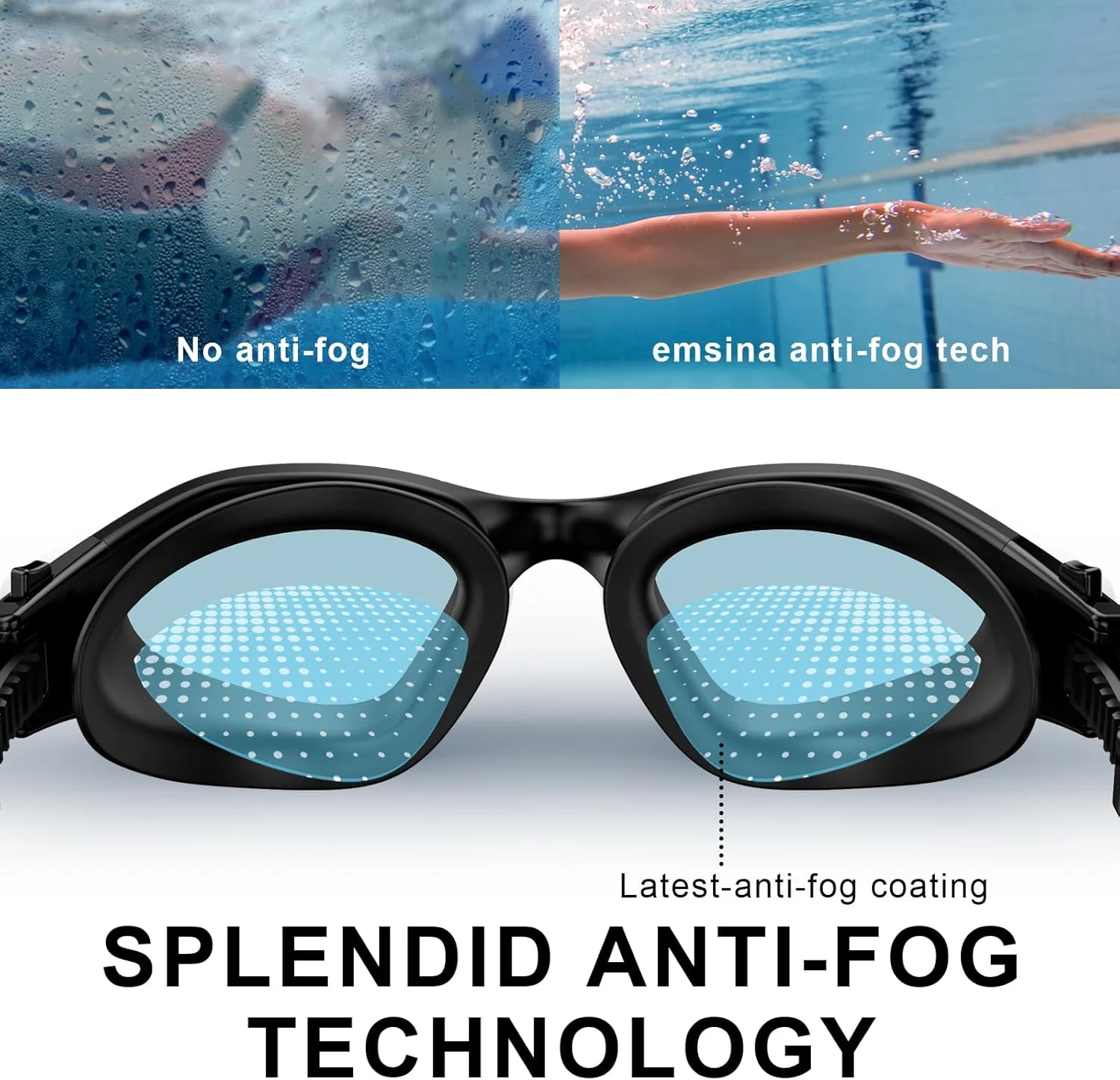 عینک شنا، عینک شنا پلاریزه G1 ضد مه برای مردان و زنان