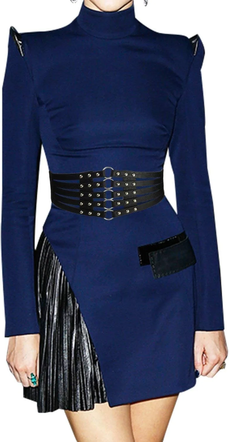 کمربند چرمی بدون سگک برای شلوار جین، پیراهن، کمربند باریک و نازک زنانه، 4 عدد، سایز آزاد