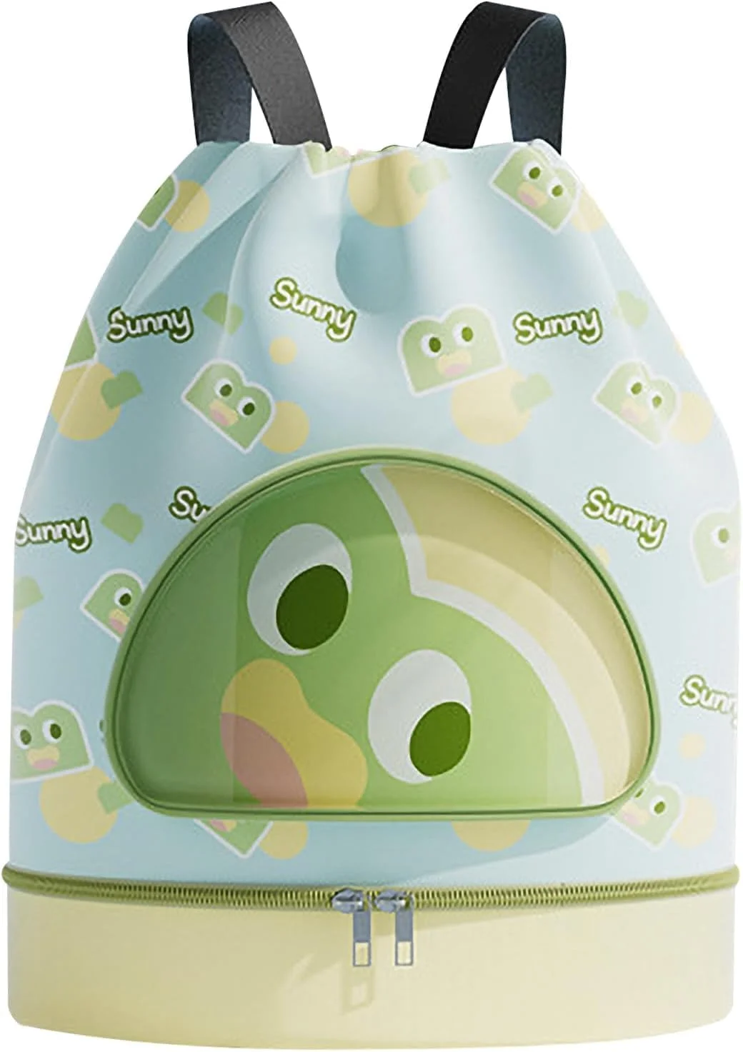 کوله پشتی شنا ضد آب بند دار برای کودکان، کیف ساحلی تابستانی با محفظه های جداگانه خشک و خیس و کیف کفش، ایده آل برای شنا، ورزش و استخر