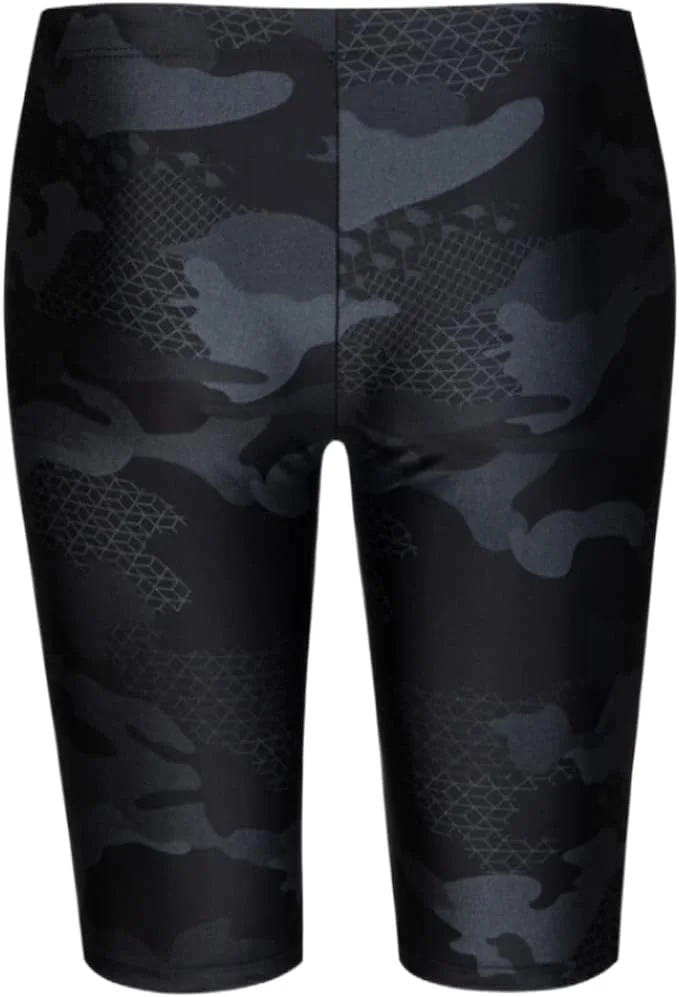 ست مایو مردانه Cici شامل شلوار شنای مشکی و کلاه شنا، شلوارک شنای طرح چریکی، لایه نرم در ناحیه فاق، مناسب برای تمرین شنا