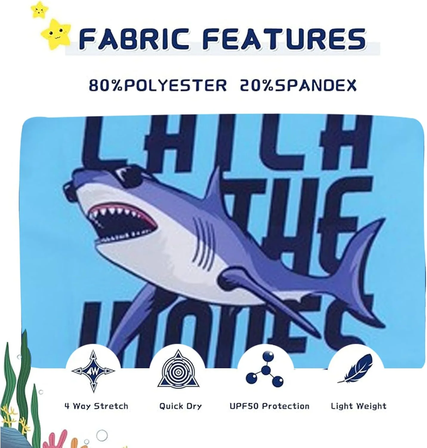 مایو پسرانه محافظ در برابر آفتاب، لباس شنای کودکانه، لباس ساحلی آستین کوتاه با کلاه طرح کوسه - ست 3 تکه محافظت در برابر آفتاب مایو پسرانه محافظ در برابر آفتاب، لباس شنای کودکانه، لباس ساحلی آستین کوتاه با کلاه طرح کوسه - ست 3 تکه محافظت در برابر آفتاب