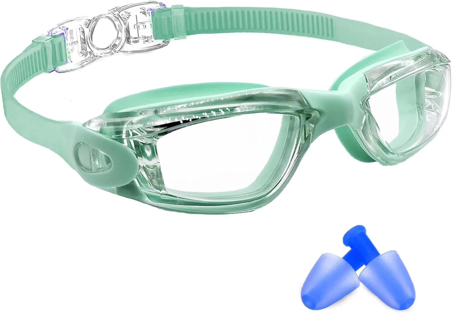 عینک شنا کودک، ضد بخار و ضد نشت، عینک برای کودکان، بزرگسالان، مردان و زنان با بند قابل تنظیم و گوش گیر