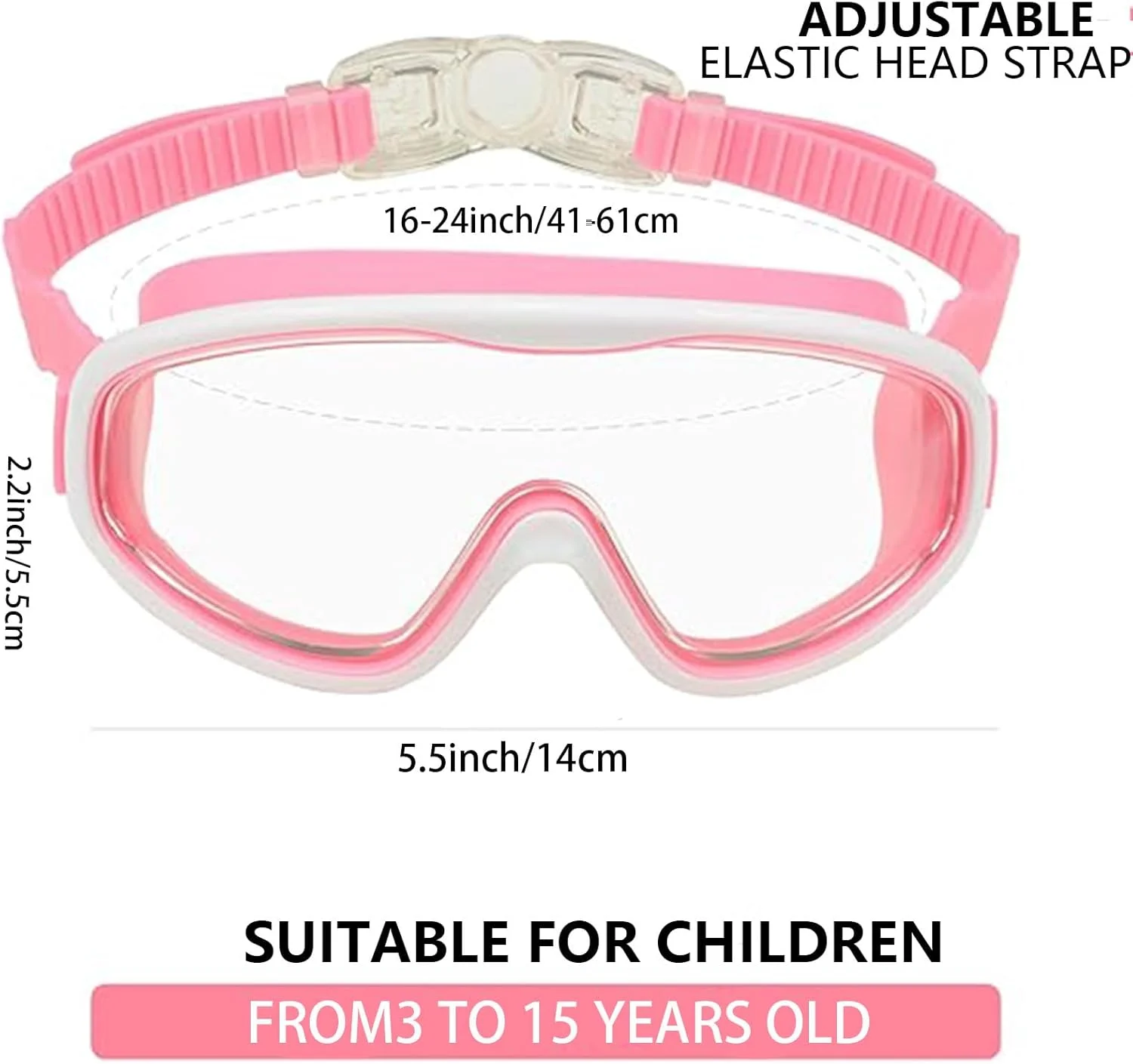 عینک شنای بچگانه، بسته 2 عددی، ضد بخار، ضد اشعه ماوراء بنفش، دید گسترده، مناسب استخر برای کودکان 3 تا 15 سال عینک شنای بچگانه، بسته 2 عددی، ضد بخار، ضد اشعه ماوراء بنفش، دید گسترده، مناسب استخر برای کودکان 3 تا 15 سال