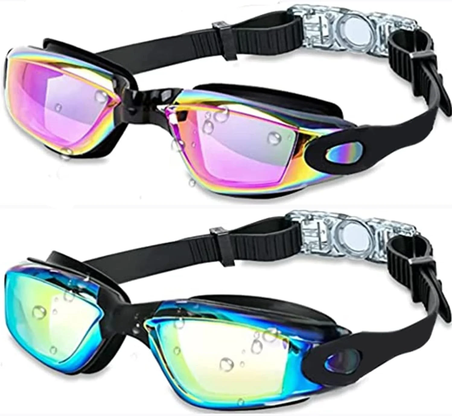 عینک شنای کودکان، بسته 2 عددی عینک شنا برای کودکان پسر و دختر نوجوانان 3 تا 18 سال
