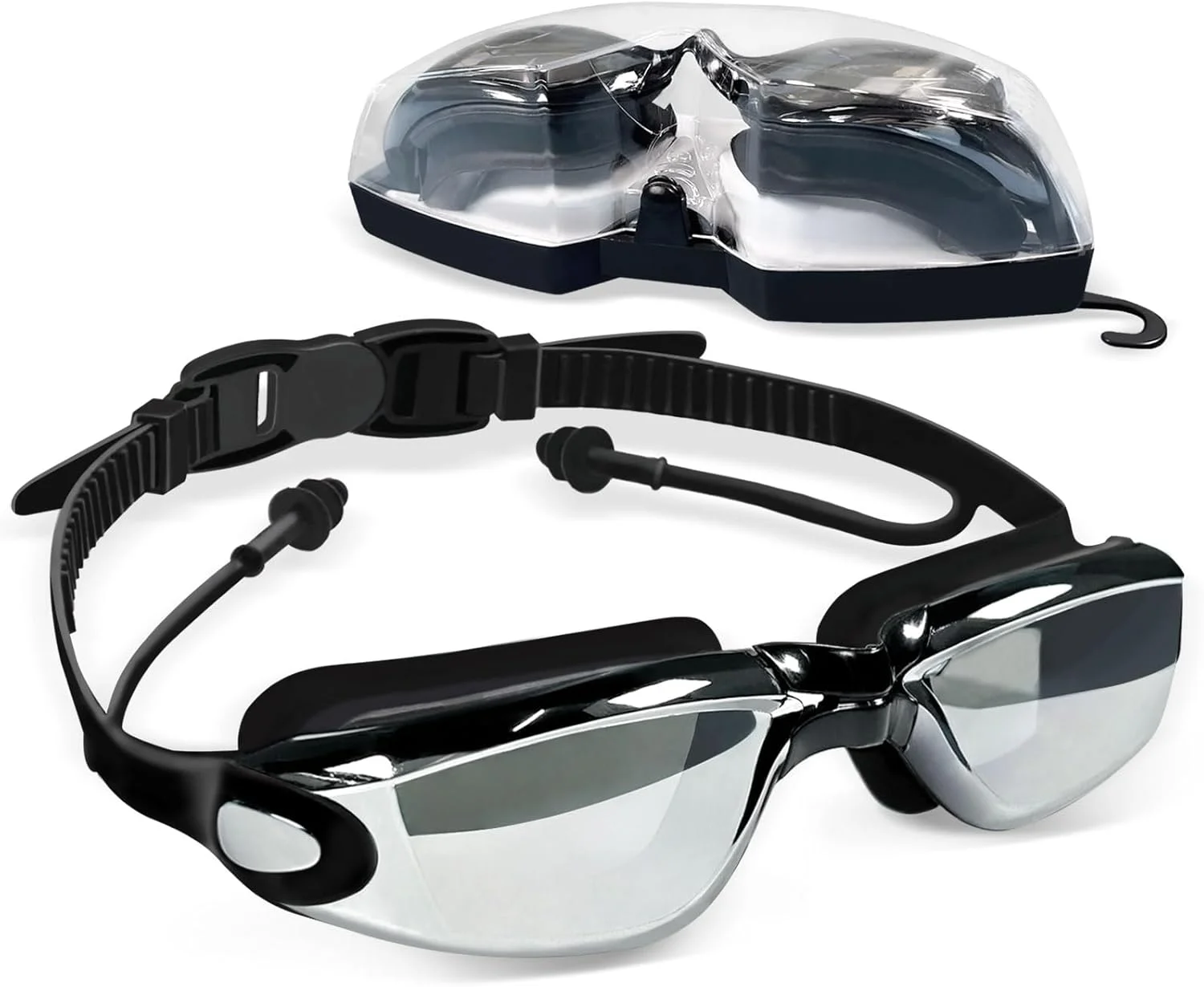 عینک شنای طبی برای افراد نزدیک بین، ضد نشت و ضد بخار مناسب شنا برای بزرگسالان، مردان، زنان و جوانان