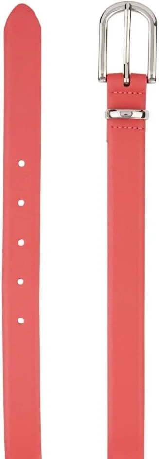 کمربند باریک چرمی زنانه با سگک نقره ای