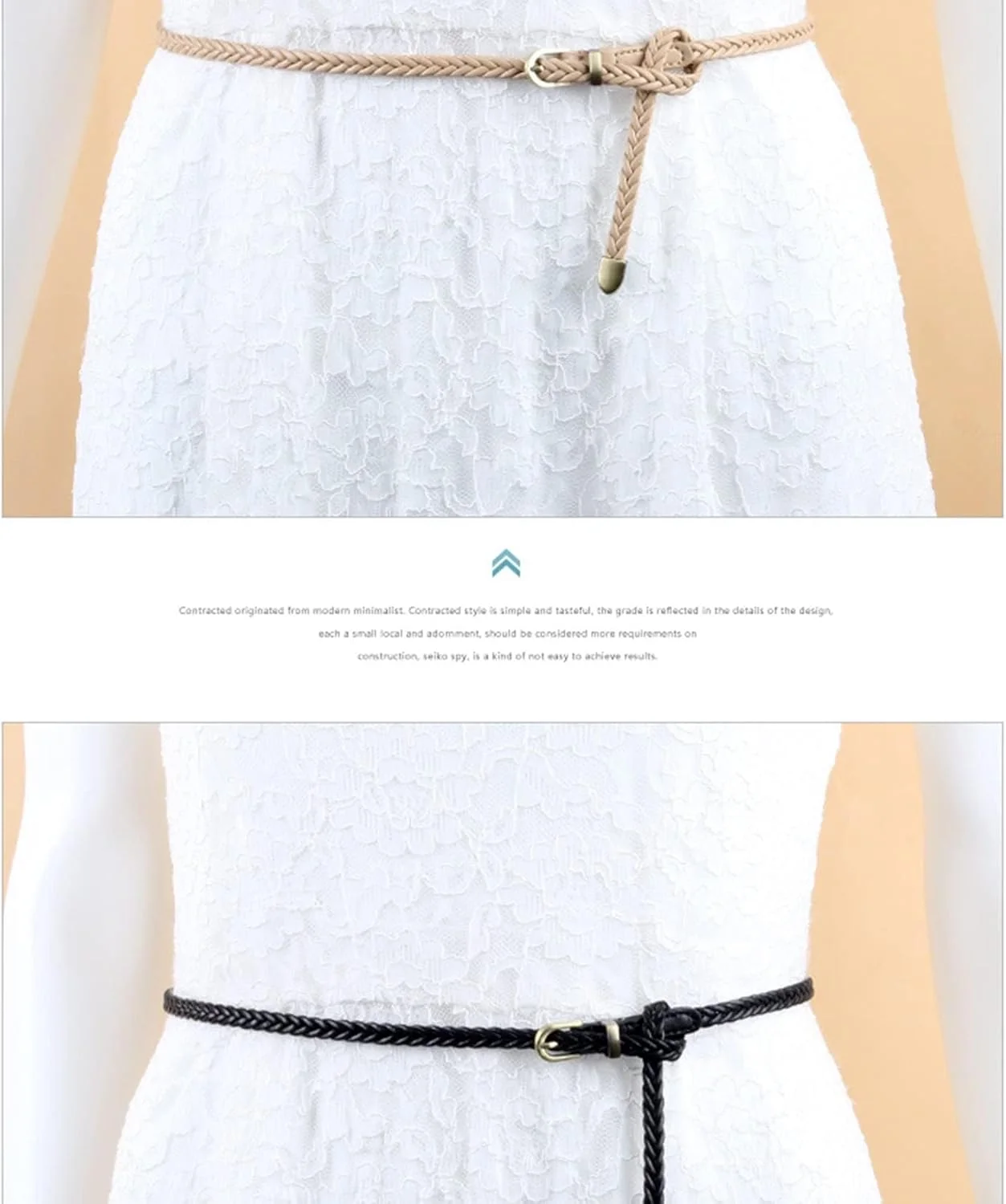 کمربندهای بافته شده زنانه SYOSI، 2 عدد کمربند باریک چرمی PU برای لباس، کمربند بافتنی با سگک سوزنی، کمربندهای باریک با سگک (مشکی و قهوه ای) کمربندهای بافته شده زنانه SYOSI، 2 عدد کمربند باریک چرمی PU برای لباس، کمربند بافتنی با سگک سوزنی، کمربندهای باریک با سگک (مشکی و قهوه ای)