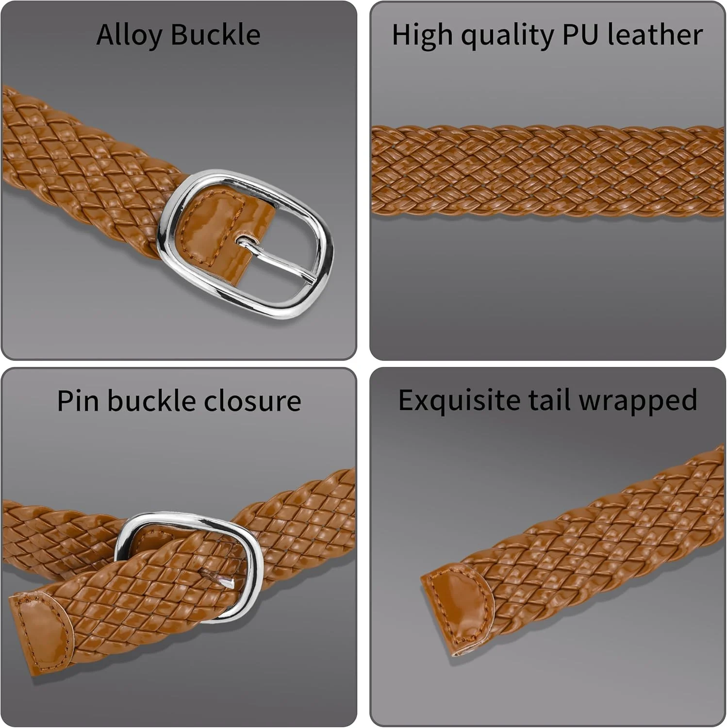 ست کمربند بافت زنانه، 2 عدد کمربند بافتنی باریک و شیک برای شلوار جین و پیراهن، کمربند زنانه بوهو ست کمربند بافت زنانه، 2 عدد کمربند بافتنی باریک و شیک برای شلوار جین و پیراهن، کمربند زنانه بوهو