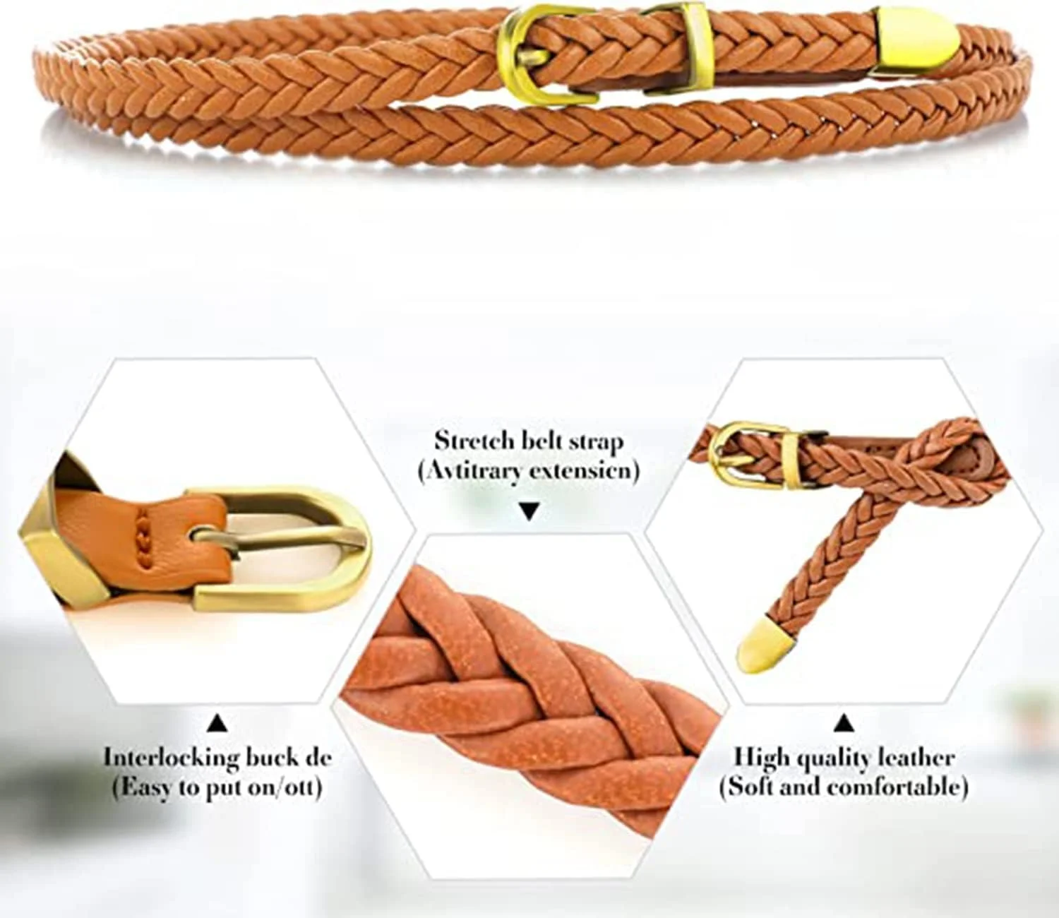 کمربندهای بافته شده زنانه SYOSI، 2 عدد کمربند باریک چرمی PU برای لباس، کمربند بافتنی با سگک سوزنی، کمربندهای باریک با سگک (مشکی و قهوه ای) کمربندهای بافته شده زنانه SYOSI، 2 عدد کمربند باریک چرمی PU برای لباس، کمربند بافتنی با سگک سوزنی، کمربندهای باریک با سگک (مشکی و قهوه ای)