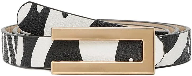 کمربند زنانه استایلی با طرح گورخری و سگک، سایز آزاد، چند رنگ