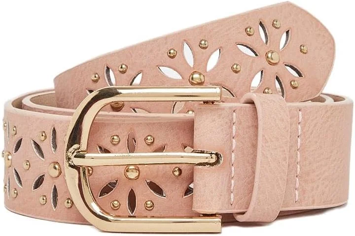 کمربند سگک دار زنانه استایلی - خاکی