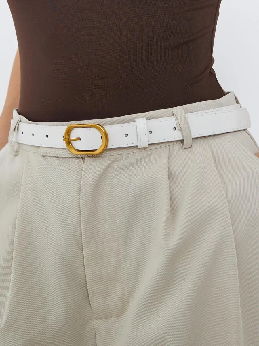 ست کمربند زنانه استایلی، سگک سوزنی ساده، سایز آزاد - چند رنگ