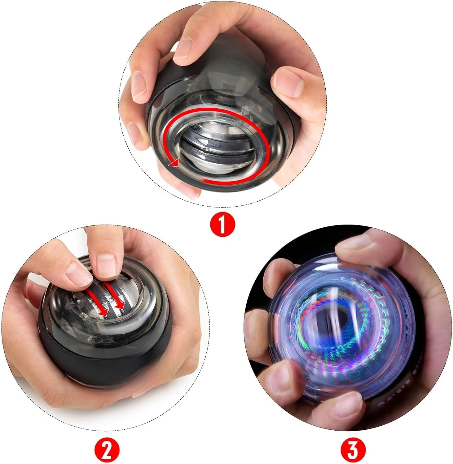 توپ ژیروسکوپی تقویت مچ دست با استارت خودکار فروشگاه وایت شاپ، تقویت کننده ساعد برای استخوان ها و عضلات قوی تر مچ دست