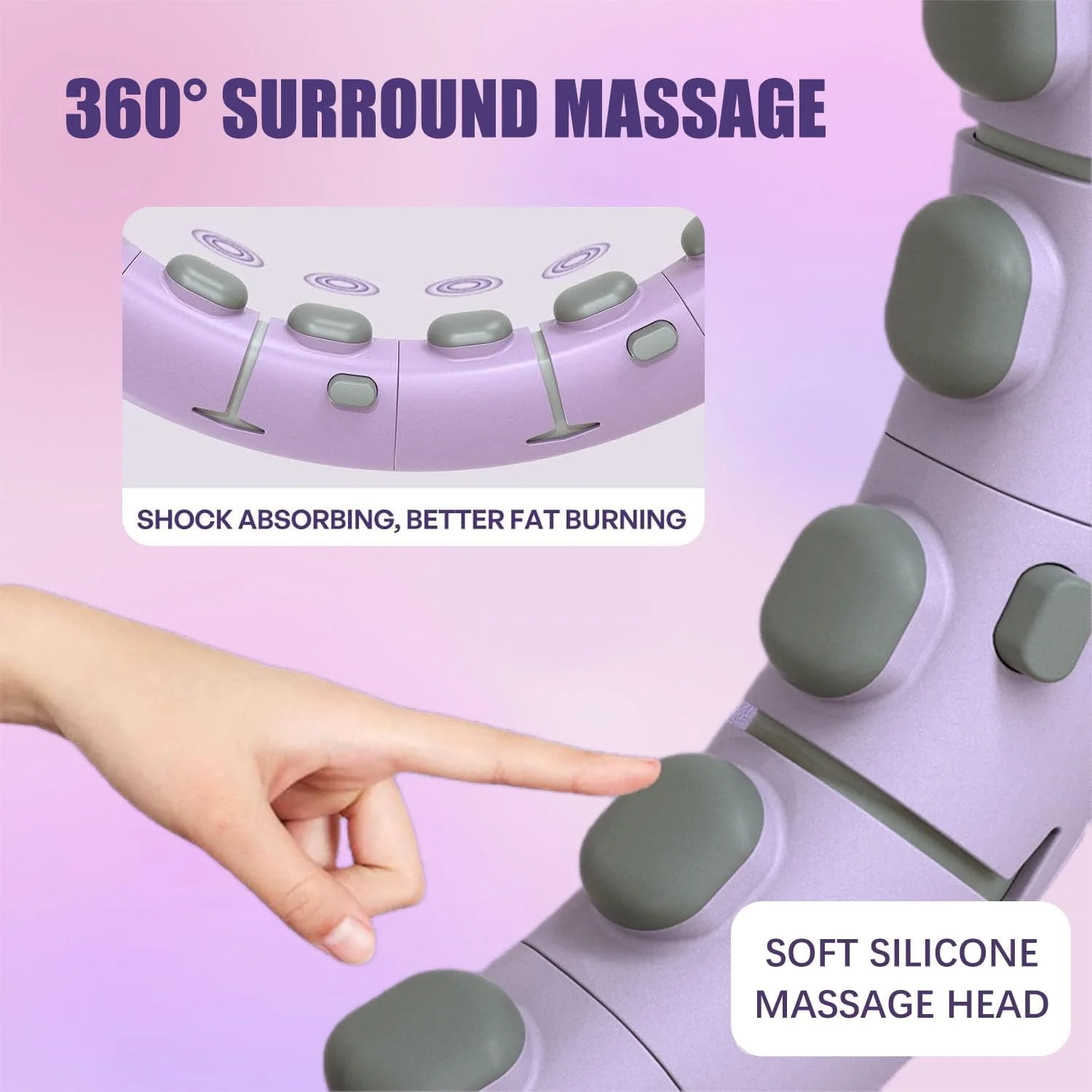 حلقه هوشمند هولا Angju، حلقه ورزشی 2 در 1 برای کاهش وزن و ماساژ، حلقه هولا 11 قسمتی قابل تنظیم مناسب برای دور کمر 90 سانتی متر، حلقه های هولا با توپ چرخان 360 درجه برای تمام سنین - ورزش و تناسب اندام