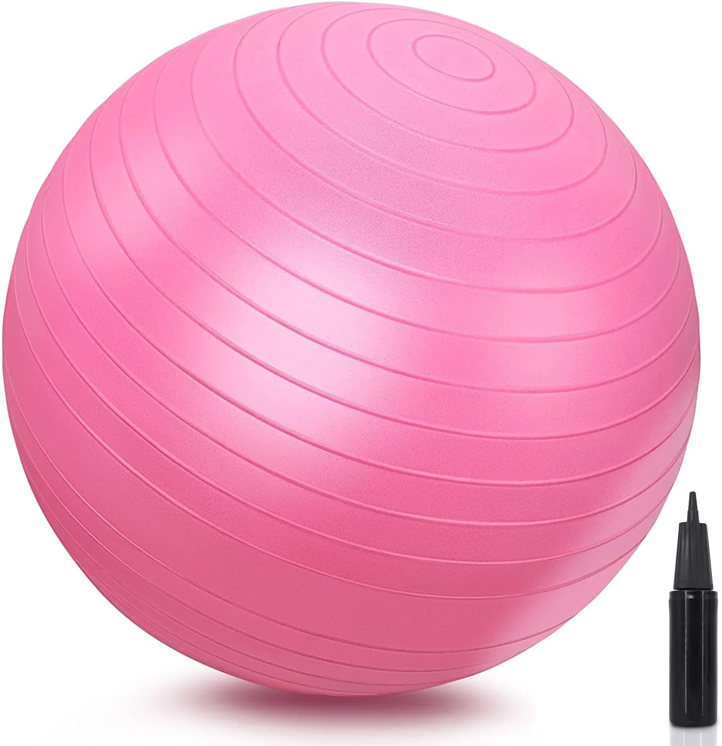 توپ ورزشی SYOSI ضخیم ضد لغزش و ضد ترکیدگی برای یوگا، پیلاتس، تمرینات دوران بارداری، فیزیوتراپی و تمرینات تعادلی، توپ تعادل تناسب اندام با پمپ هوا، مناسب برای باشگاه خانگی و دفتر