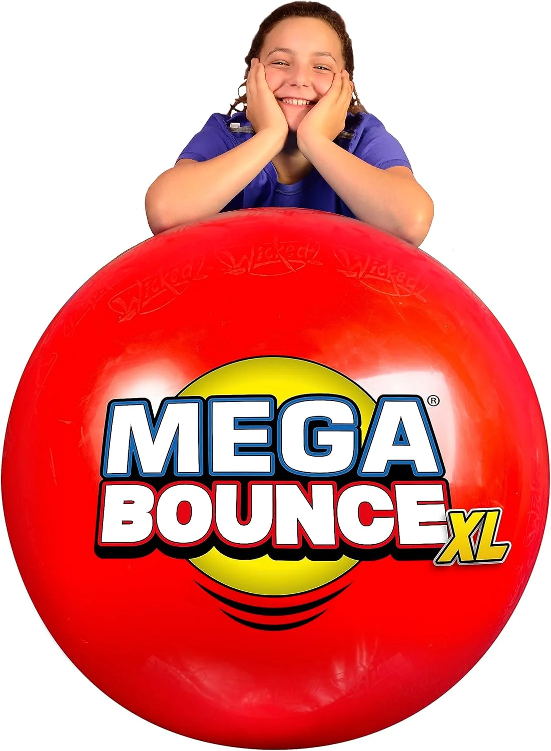 توپ بادی بزرگ Wicked Mega Bounce Xl - مناسب برای 3 سال به بالا، توپی با قابلیت پرش فوق العاده، توپ پرش بسیار بزرگ برای استفاده در همه سطوح، توپ ورزشی با گرافیک عالی برای گرفتن آسان
