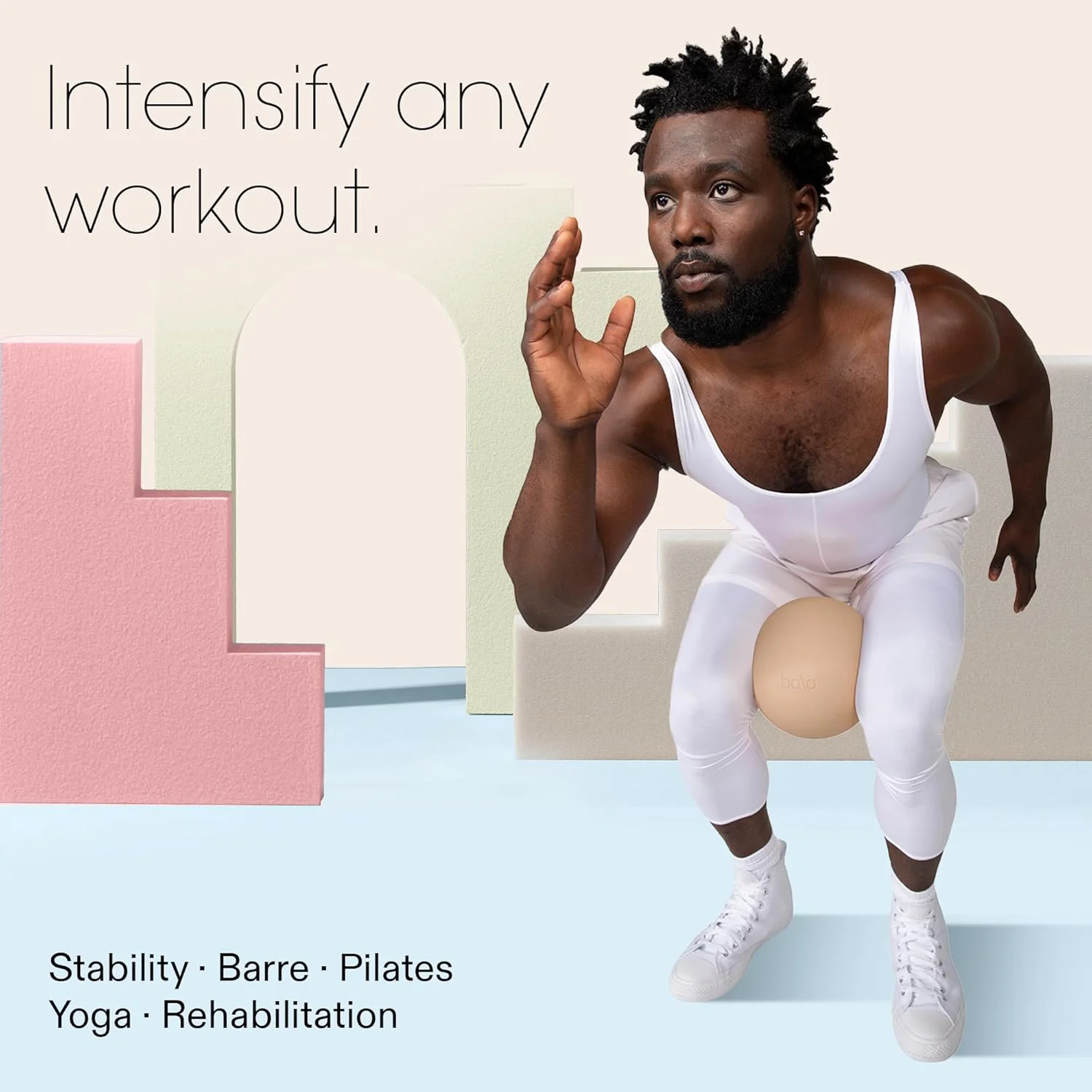 توپ ورزشی غیر وزنی بالا - توپ یوگا 8 اینچی برای بار، کشش، تمرینات قدرتی و مرکزی - توپ کوچک پیلاتس با مینی پمپ برای باشگاه خانگی و تمرینات تناسب اندام