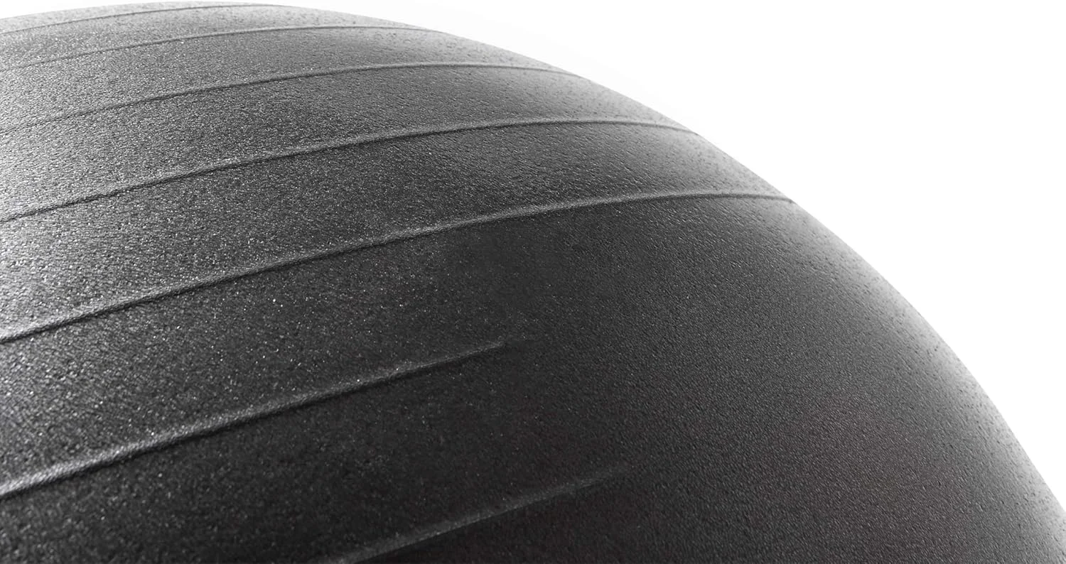 جیم بال ریباک - توپ ورزشی با سطح دو بافتی ضد لغزش برای حداکثر چسبندگی - برای تمرینات مرکزی، بهبود ثبات و وضعیت بدنی در خانه یا باشگاه - شامل پمپ