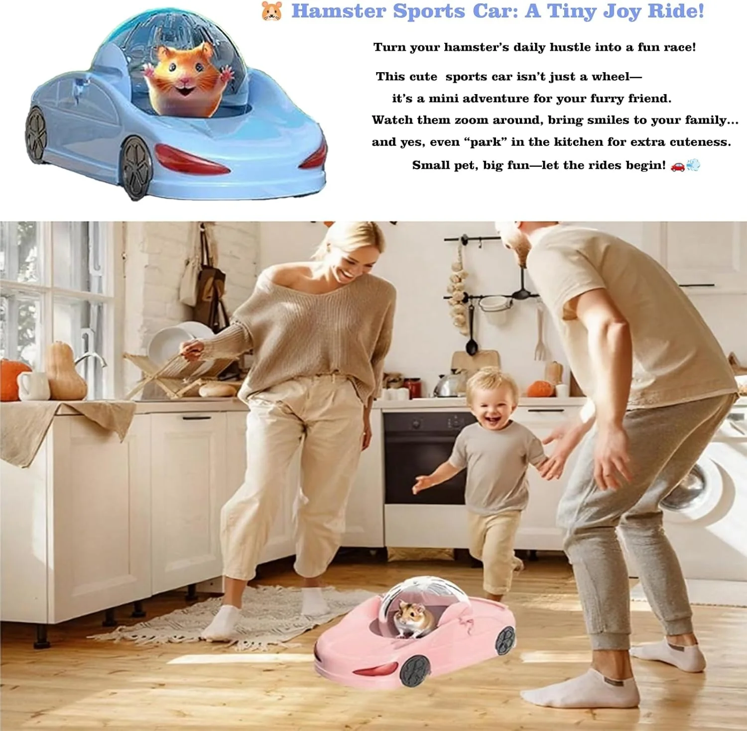 ست توپ بازی و چرخ و فلک همستر، توپ شفاف جداشدنی همستر با 3 حالت و جنس PP ایمن و قابل شستشو، بازی فعال سرگرم کننده برای همسترهای کوتوله و سوری، آبی