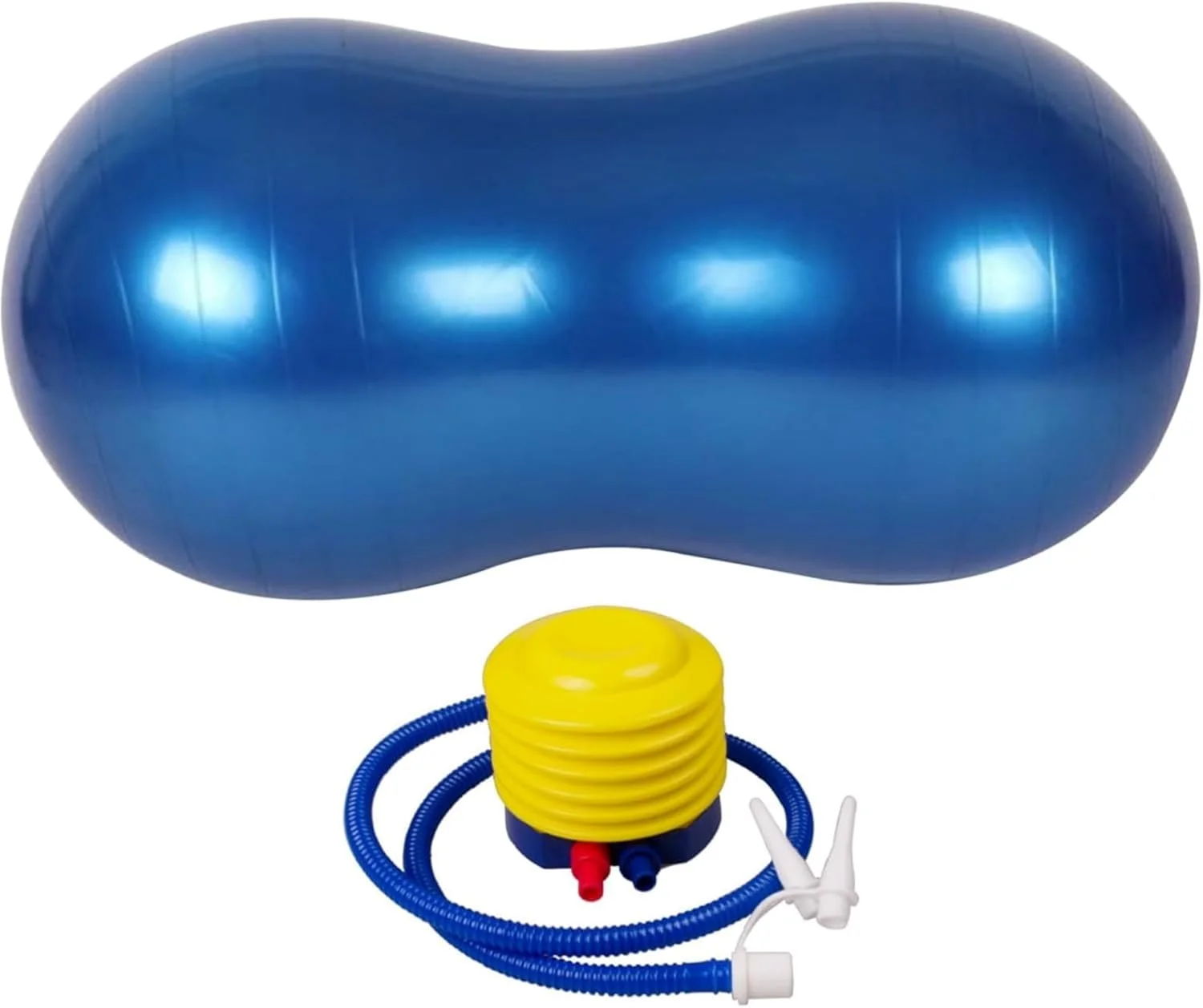 توپ بادام زمینی MOTIM با پمپ، توپ ثبات بادام زمینی، توپ تمرین یوگا، توپ تناسب اندام بادام زمینی برای درمان کودکان، زایمان، تسکین درد کمر، کشش عضلات، قدرت هسته (45 * 90 سانتی متر)