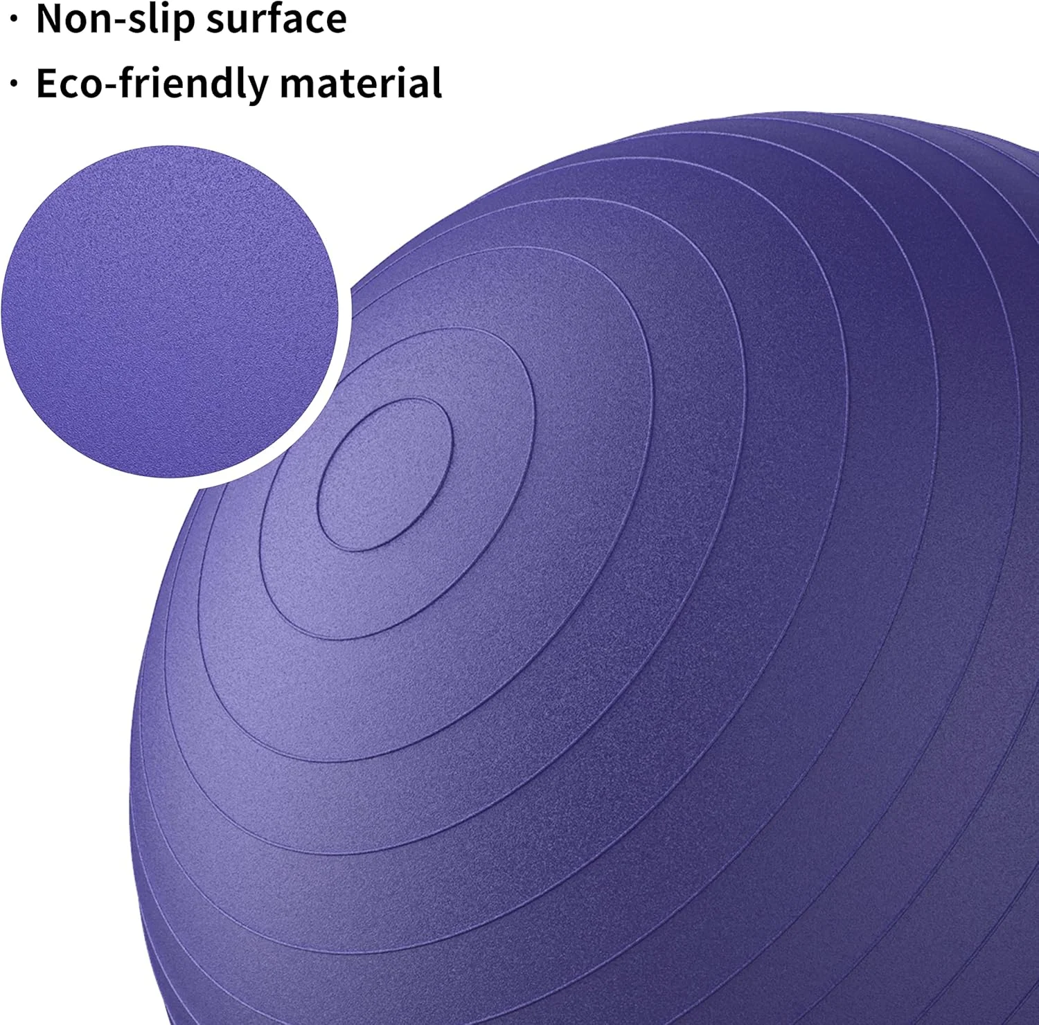 توپ ورزشی ضد ترکیدگی پرویرون، صندلی توپ یوگا با پمپ سریع، توپ بدنسازی ضد لغزش با تحمل وزن 500 کیلوگرم، توپ تعادلی برای پیلاتس، یوگا، زایمان، بارداری، ثبات، تمرینات ورزشی