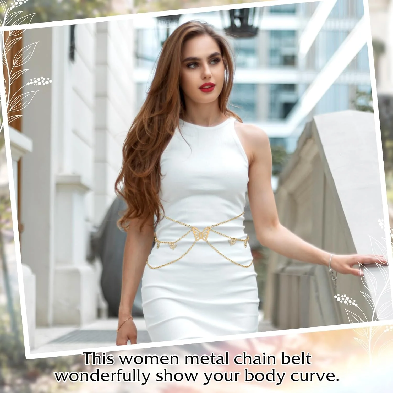 زنجیر کمر چند لایه زنانه NALACAL، کمربند زنجیری فلزی طلایی رنگ چند لایه، کمربند زنجیری باریک قابل تنظیم برای تزیین لباس و شلوار جین زنجیر کمر چند لایه زنانه NALACAL، کمربند زنجیری فلزی طلایی رنگ چند لایه، کمربند زنجیری باریک قابل تنظیم برای تزیین لباس و شلوار جین