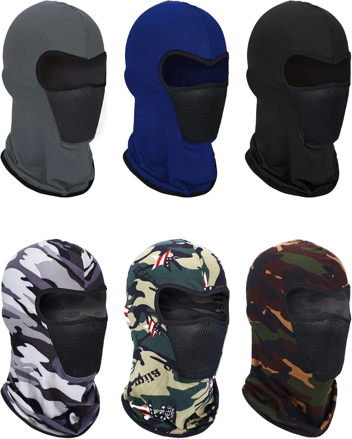 ماسک صورت کلاهی تابستانی، محافظت در برابر آفتاب و گرد و غبار، پوشش گردن بلند مناسب فعالیت های بیرون از خانه - 6 عدد