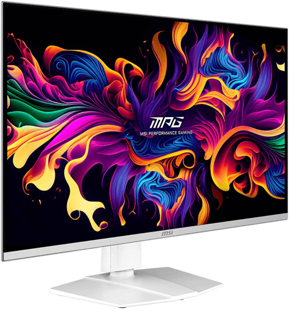 مانیتور گیمینگ MSI MPG 321URXW، نمایشگر 32 اینچی QD-OLED، رزولوشن 4K UHD، نرخ نوسازی 240 هرتز، زمان پاسخگویی 0.03 میلی‌ثانیه (GtG)، سازگار با NVIDIA G-Sync، سفید | MPG-321URXW-QD-OLED