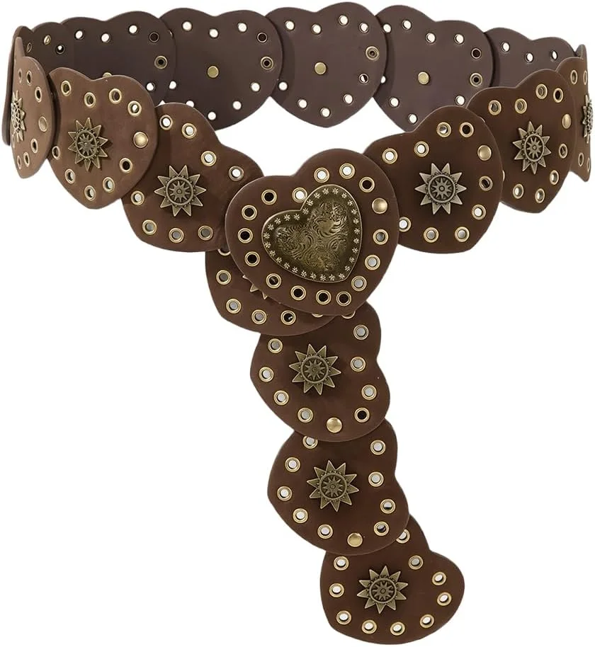 کمربند چرمی زنانه با سبک وسترن و تزیینات بوهو کمربند چرمی زنانه با سبک وسترن و تزیینات بوهو