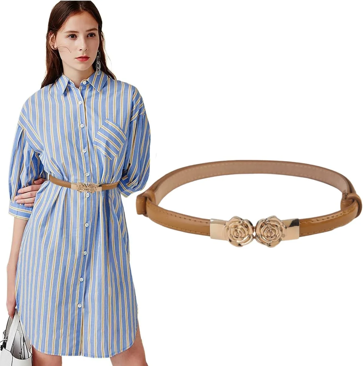 کمربند زنانه کمر، کمربندهای مد روز زنانه، کمربند باریک زنانه PU، کمربند قهوه ای زنانه، کمربند سگک گل رز طلایی برای لباس های زنانه، کمربند در هم قفل شده برای شلوار جین زنانه، کت اسپرت غیر رسمی، کت و شلوار رسمی، کیفیت خوب کمربند زنانه کمر، کمربندهای مد روز زنانه، کمربند باریک زنانه PU، کمربند قهوه ای زنانه، کمربند سگک گل رز طلایی برای لباس های زنانه، کمربند در هم قفل شده برای شلوار جین زنانه، کت اسپرت غیر رسمی، کت و شلوار رسمی، کیفیت خوب