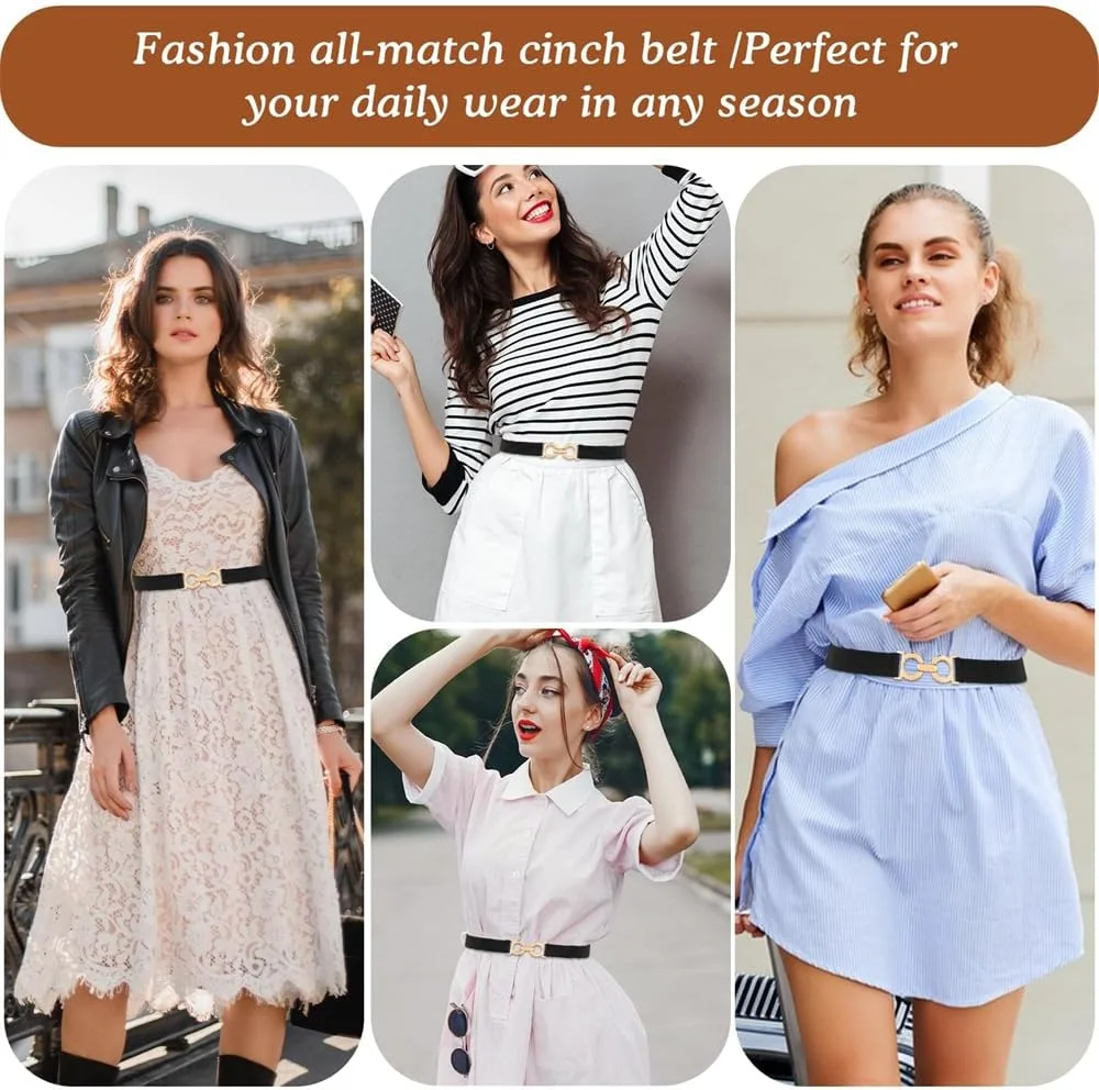 کمربند کشی زنانه شیک Azonee با سگک، مناسب برای لباس، شلوار جین، قابلیت تنظیم اندازه، یک اکسسوری عالی برای هر مناسبت کمربند کشی زنانه شیک Azonee با سگک، مناسب برای لباس، شلوار جین، قابلیت تنظیم اندازه، یک اکسسوری عالی برای هر مناسبت