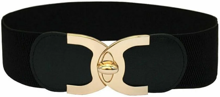 کمربند کشی زنانه Azonee، پهن و قابل تنظیم، کمربند باریک و سگک طلایی، مناسب برای پیراهن، شلوار و جین کمربند کشی زنانه Azonee، پهن و قابل تنظیم، کمربند باریک و سگک طلایی، مناسب برای پیراهن، شلوار و جین