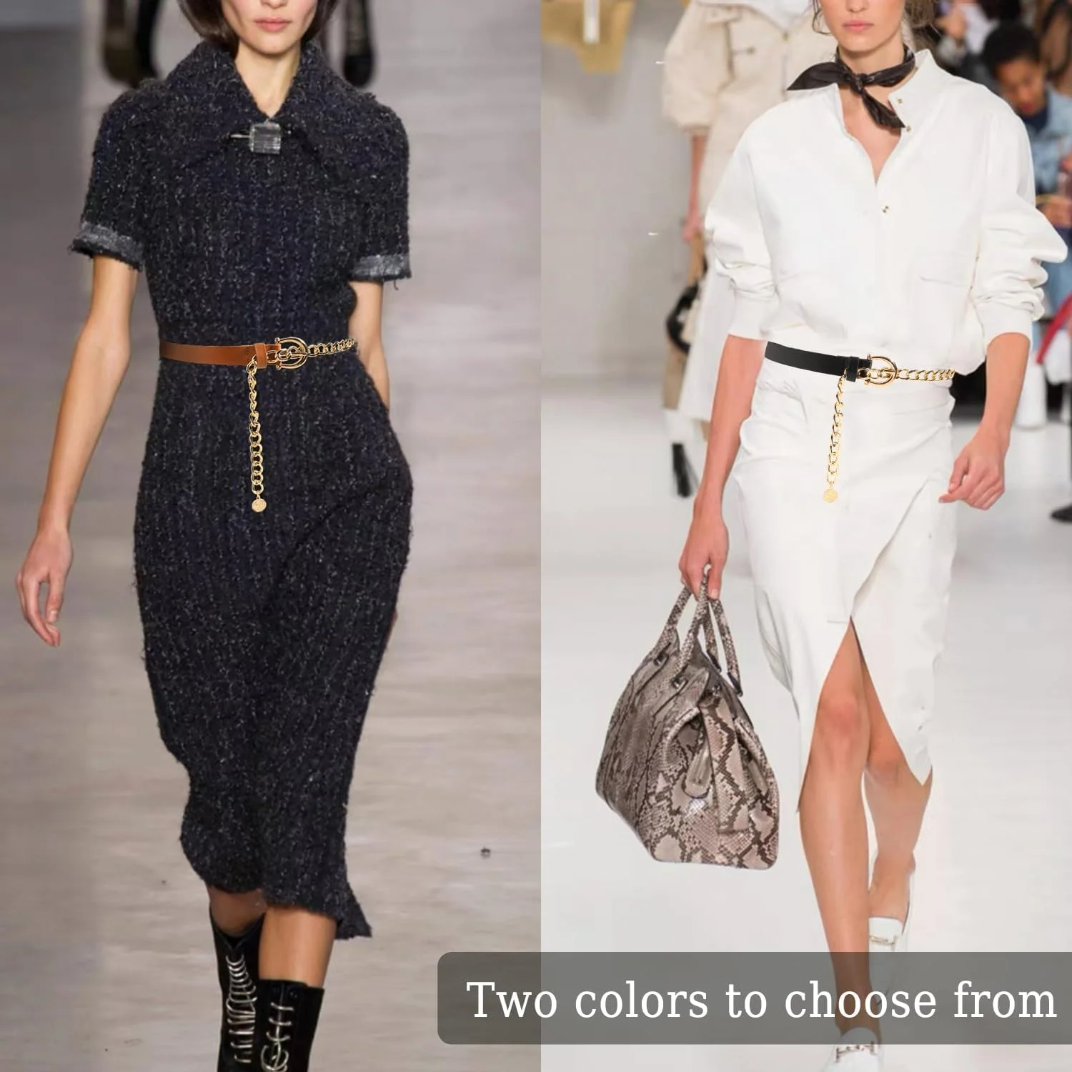 کمربند زنجیری فلزی زنانه آزونه | کمربند چند لایه قابل تنظیم برای شلوار جین و پیراهن | کمربند زنجیری طلایی با طرح سکه | کمربند شیک برای استفاده روزمره و مجالس کمربند زنجیری فلزی زنانه آزونه | کمربند چند لایه قابل تنظیم برای شلوار جین و پیراهن | کمربند زنجیری طلایی با طرح سکه | کمربند شیک برای استفاده روزمره و مجالس