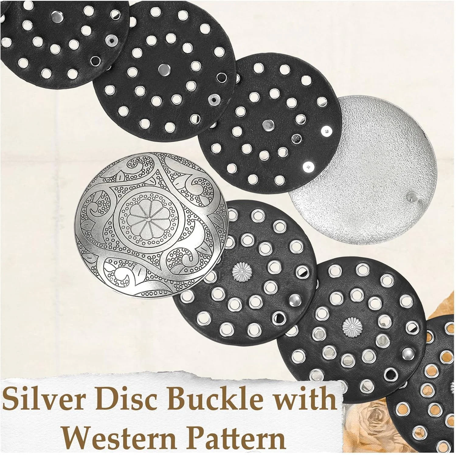 کمربند چرمی زنانه به سبک بوهو، کمربند کمر به سبک وسترن با صدف و جزئیات پرچ برای لباس و شلوار جین، کمربند کمر مد روز (سایز کمر 104 سانتی متر) کمربند چرمی زنانه به سبک بوهو، کمربند کمر به سبک وسترن با صدف و جزئیات پرچ برای لباس و شلوار جین، کمربند کمر مد روز (سایز کمر 104 سانتی متر)