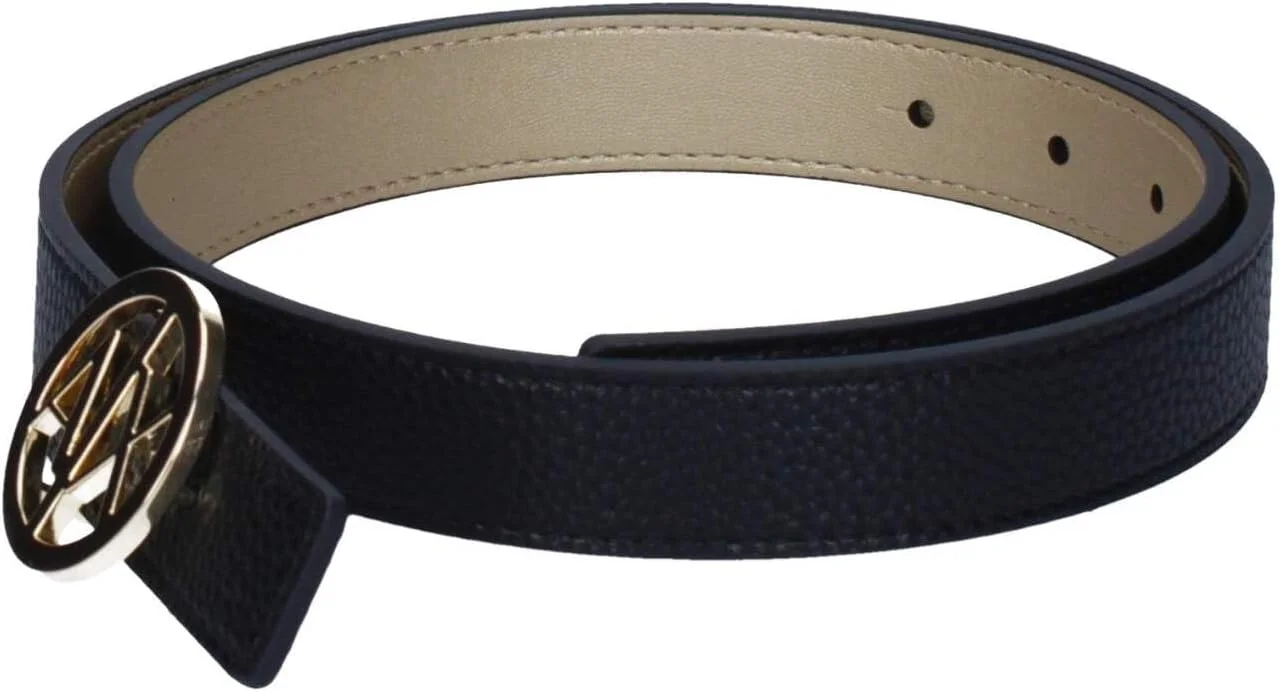 کمربند زنانه آرمانی اکسچنج، دو رنگ با سگک لوگو