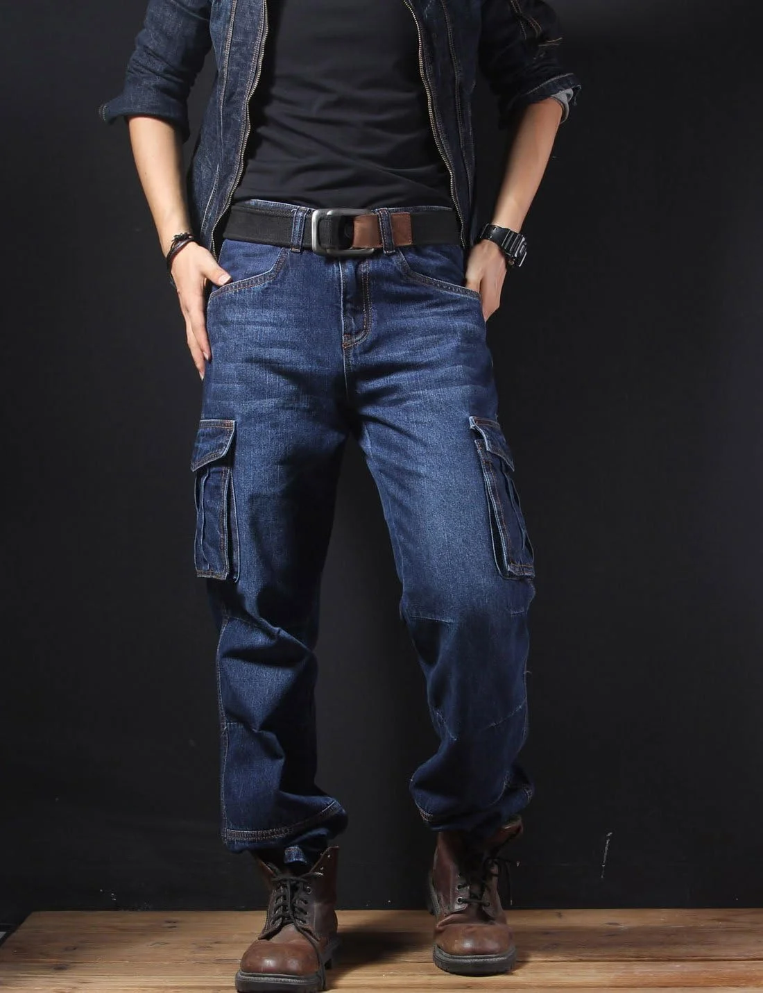 شلوار کارگو فاق افتاده مردانه Yeokou