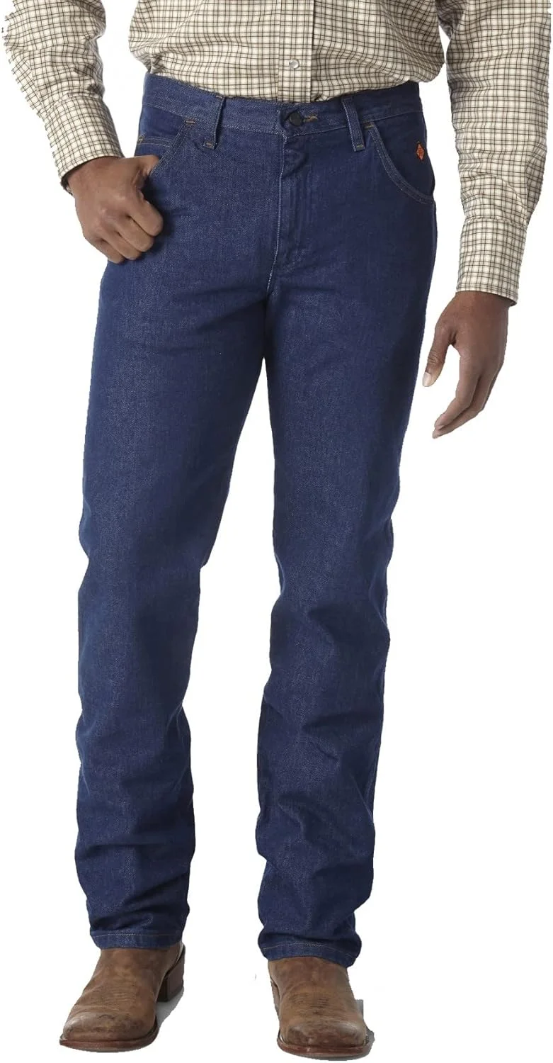 شلوار جین کار مقاوم در برابر آتش مردانه ورانگلر ریگز ورکور، فیت معمولی و سبک وزن، نارنجی، سایز آزاد شلوار جین کار مقاوم در برابر آتش مردانه ورانگلر ریگز ورکور، فیت معمولی و سبک وزن، نارنجی، سایز آزاد